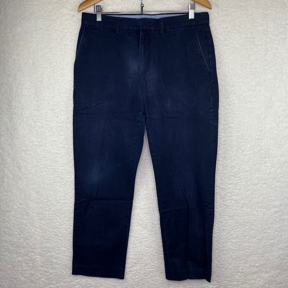 J.Crew 484 Slim Fit Chino Pants Navy Blue Mens 32x30 Stretch Cotton Trousers
